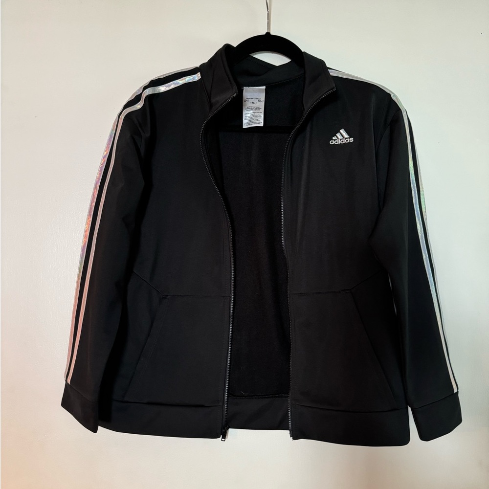 Adidas jacket lightweight. Reflective tricot. Girls 14+